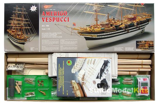 Stavebnice modelu lodi Amerigo Vespucci